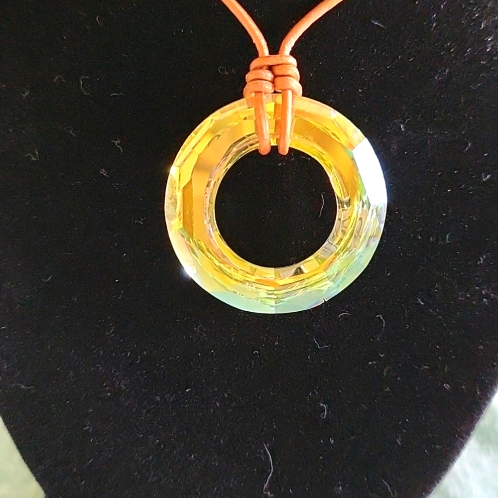 Genuine Gold Leather Necklace!